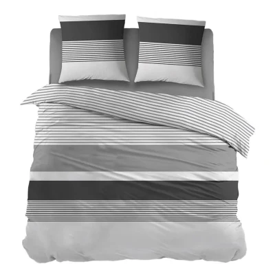 Afbeelding van Snoozing Denise Flanel Dekbedovertrek Tweepersoons 200x200/220 cm Grijs