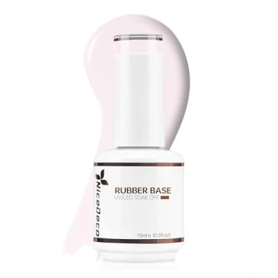 Afbeelding van Nicedeco Rubber Base Gel Nail Polish UV LED Semi permanent Soak Off Nagellak Translucent Kleur Coat 15ML 015