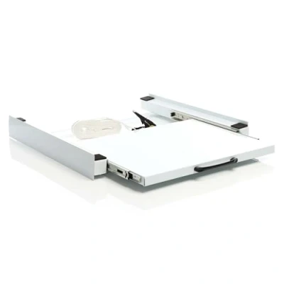 Afbeelding van Wiltec tussenframe met hoekig werkblad frame voor was en droogmachine droger wasmachine