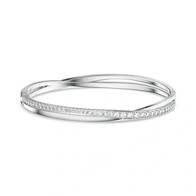 Afbeelding van Swarovski 5565210 Armband Bangle Rows zilverkleurig wit