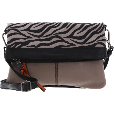 Afbeelding van FREDsBRUDER Leren Schoudertas Equus Flapover Crossbody Taupe Beige