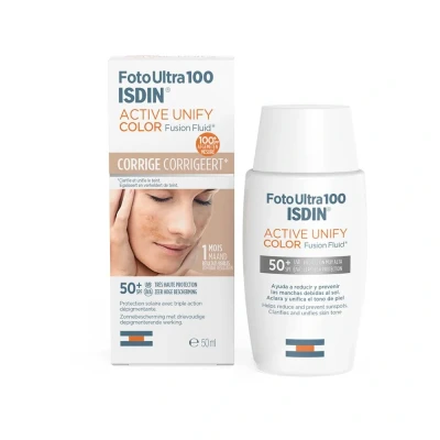 Afbeelding van Isdin FotoUltra 100 Active Unify Color Depigmenting SPF50+ 50 ml