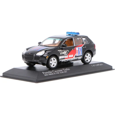 Afbeelding van Porsche Cayenne Turbo IMSA Medical Car ALMS 2003 1 of 1440pcs. (Zwart) (10cm) 1/43 MiniChamps Modelauto Schaalmodel Model auto Miniatuurautos Miniatuur