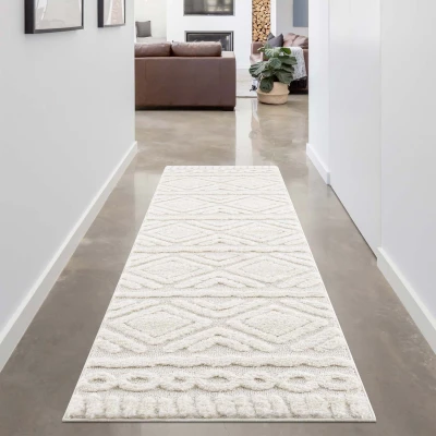 Afbeelding van Vloerkleed Focus Basic Hoogpolig Fluffy Scandinavisch Multikleur Rechthoek Polypropyleen 80x300 cm