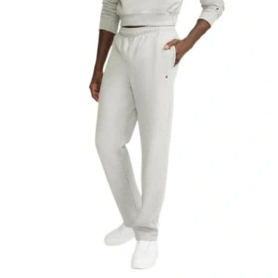 Afbeelding van Champion Powerblend fleece broek met open bodem voor heren, Oxford grijs C patchlogo, M