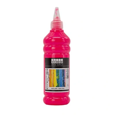 Afbeelding van acrylverf 500 ml hoogwaardige voor kunstenaars (neonroze (roze))