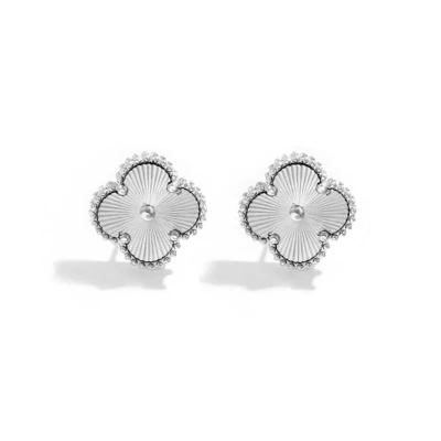 Afbeelding van Clover Oorbellen Zilverkleurig 1,2 x cm Stainless Steel Fashion Favorite