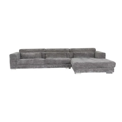 Afbeelding van Brighton 3 AL + Chaise R fabric XS85 19 Light grey