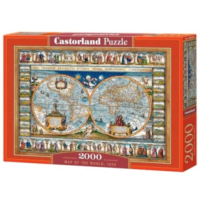 Afbeelding van Map of the world 1639 Legpuzzel 2000 stukjes