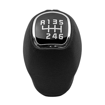 Afbeelding van XYWOPO handmatige versnellingspook auto lederen versnellingspookknop pookhendel pook 6 versnellingen, for Kia, Sportage 2011 2016 Schakelpookknoppen(BLACK Speed)
