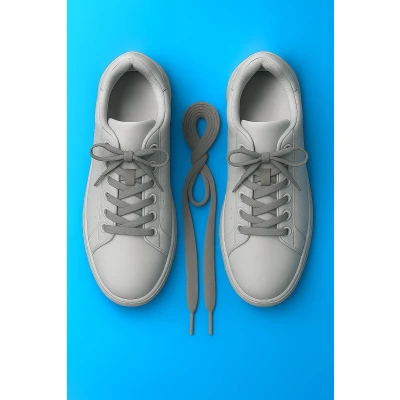 Afbeelding van 1 paar sneaker veters grijs 120 cm