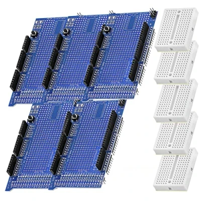Afbeelding van AZDelivery 5 x Prototyping Shield met Mini Breadboard compatibel Arduino en MEGA 2560 R3 inclusief E Book!