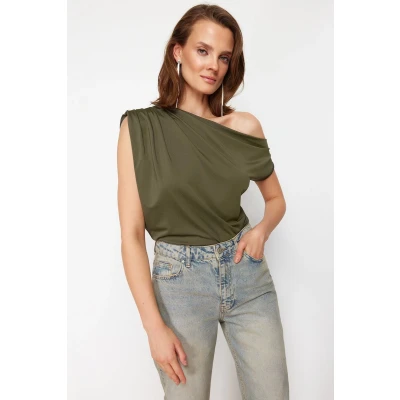 Afbeelding van Trendyol TWOSS24BZ00396 Volwassenen Vrouwen Khaki M