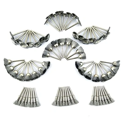 Afbeelding van Merryland Staalborstel voor Dremel Draadborstel 72pcs, Schijfborstel Bekerborstel Eindborstel 24pcs elk, Mini Borstel Polijstborstel Schuurborstel Penborstel, Rotatiegereedschap Accessoire DIY, RMTA072C1