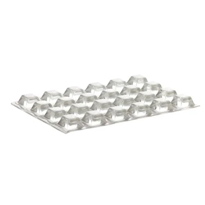 Afbeelding van Home Xpert 24 stuks beschermende buffer Clear vierkant, meubelbuffer, meubelstoppers, transparant, zelfklevend, 12,6 x mm, hoogte: 5,8 mm