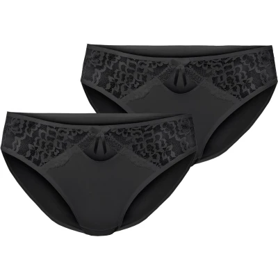 Afbeelding van Merry Style Dames Slip Onderbroek Katoen Regular Taille 2 Pack MS GAB 17 Hipsters 2P Zwart (2Pack) L