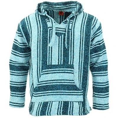 Afbeelding van LOUDelephant Gerecycleerde Mexicaanse Baja Jerga Hoody True Sizing M 4XL, Helder blauw, XL