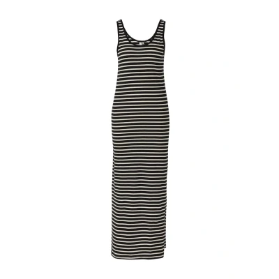 Afbeelding van QS Langes MIT Streifen Maxijurk, Dames, Maat: Large, Schwarz