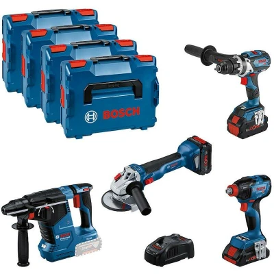 Afbeelding van Bosch Blauw 4 delige Combopack GSR + GDX GWS GBH in L Boxx 0615990N32