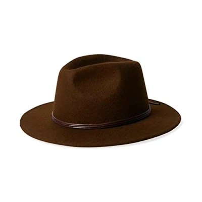 Afbeelding van BRIXTON Unisex Ridge Fedora, koffie, één maat, coffee, Eén maat