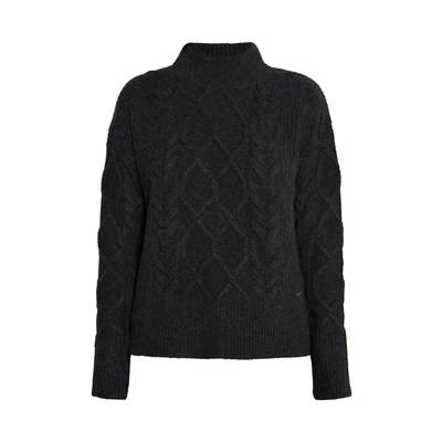 Afbeelding van DREIMASTER Vintage Dames Gebreide Trui L / Donkergrijs Melange 69% Gerecycled Polyester 23% Polyacryl 6% Wol 2% Elastaan