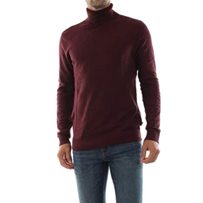 Afbeelding van JACK &amp; JONES heren Pullover trui Jjeemil Knit Roll Neck Noos, Rood (Port Royale Detail: Melange), M