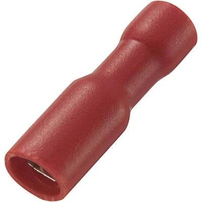 Afbeelding van TRU COMPONENTS 737623 Platte stekker (female) Insteekbreedte: 2.8 mm Insteekdikte: 0.5 180 Volledig geïsoleerd Rood 50 stuk(s)