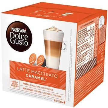 Afbeelding van Nescafé Dolce Gusto koffiecapsules, Latte Macchiato Caramel, pak van 16 stuks koffie
