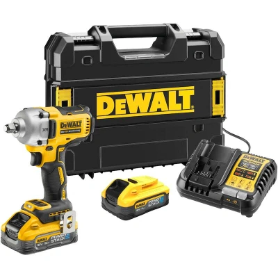 Afbeelding van DeWalt DCF891H2T QW 18V XR Brushless 1/2&quot; Slagmoersleutel frictiering aansluiting 2x 5.0Ah POWERSTACK accu in TSTAK koffer