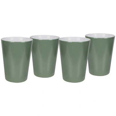 Afbeelding van Bo Camp Beker Two Tone Melamine 4 Stuks Grijs