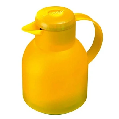 Afbeelding van Emsa Samba 508950 Thermoskan, 1 liter, Quick Press sluiting, 100% dicht, 12 uur warm, 24 koud, doorschijnend lichtgeel
