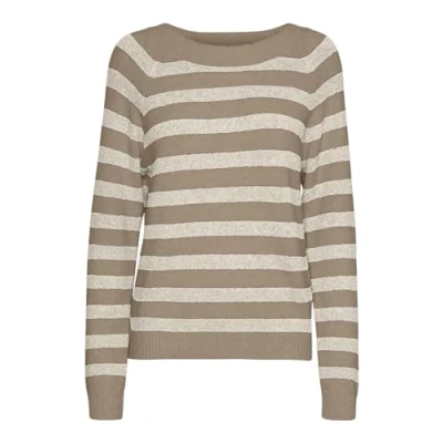 Afbeelding van VERO MODA Dames VMDOFFY LS O Neck Blouse GA NOOS 10201022, silver mink, L
