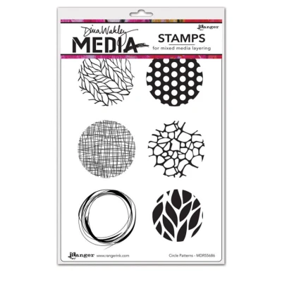 Afbeelding van Ranger Dina Wakley cling stamp circle patterns