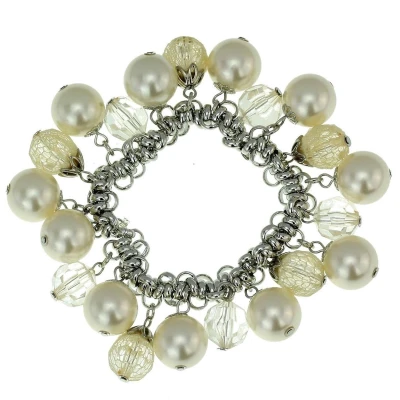 Afbeelding van Behave Elastische armband met parels en kraaltjes