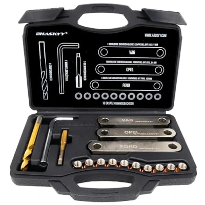 Afbeelding van HASKYY Remdraad reparatieset schroefdraad 16 stuks. remklauw geleidingsbout M9x1,25