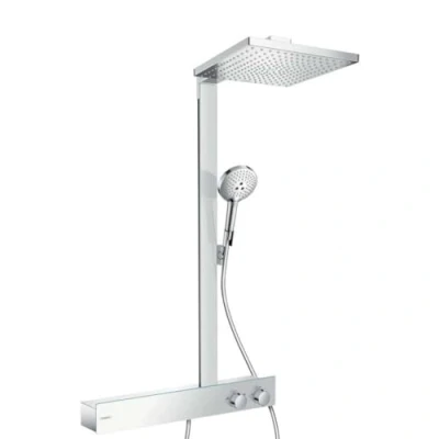 Afbeelding van Hansgrohe Raindance E opbouw regendouche met thermostaat 60cm waterbesparend chroom
