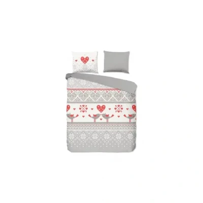 Afbeelding van Dekbedovertrek Good Morning Flow Grey Flanel 140 x 200 / 220 cm 1 Persoons