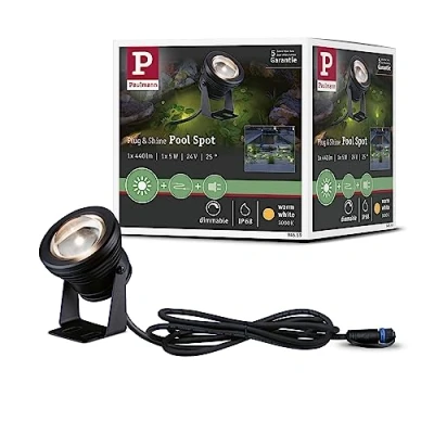 Afbeelding van Paulmann Outd P&amp;S Pool Spot IP68 3000K 94559 Verlichtingssysteem Plug&amp;Shine 5 W Warmwit Zwart