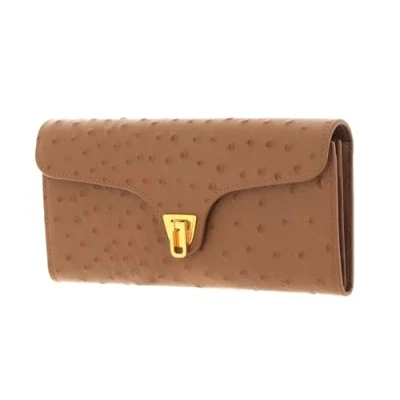 Afbeelding van COCCINELLE Beat Ostrich Wallet Nocciola