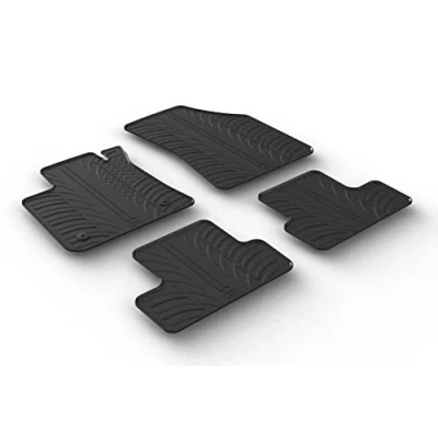 Afbeelding van Gledring Rubbermatten passend voor Renault Megane IV 5 deurs/Grandtour/Grand Coupe 2016 (Handgeschakeld) (T profiel 4 delig + montageclips)
