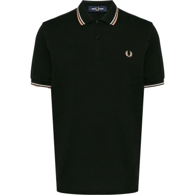 Afbeelding van Fred Perry Polo M3600 Donkergroen U94 Slim fit Heren Poloshirt Maat L