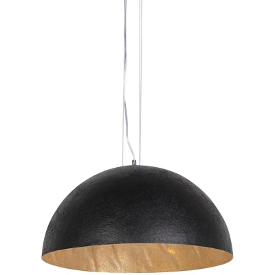 Afbeelding van QAZQA Industriële hanglamp zwart met goud 50 cm Magna