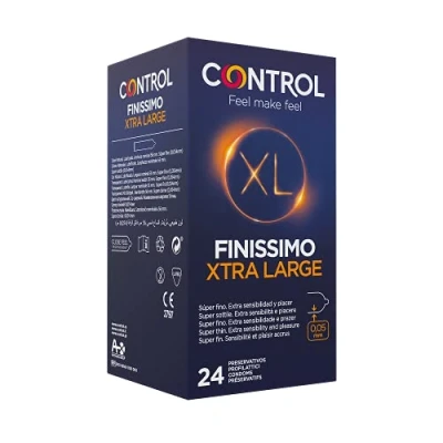 Afbeelding van CONTROL FINISSIMO XL Natuurlijke latex condooms in formaat en superdun 24 stuks