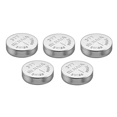 Afbeelding van 5 x Renata Single Horloge batterijen Zilveroxide 0% Mercurry Lange Levensduur (5 377 of SR626SW AG4)