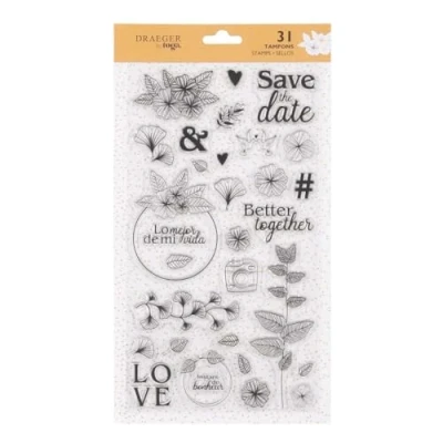 Afbeelding van Draeger Paris Stempel Crystal® Save the Date, 31 stuks