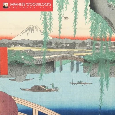 Afbeelding van Japanese Woodblocks Mini Wall Calendar 2025 (Art Calendar)