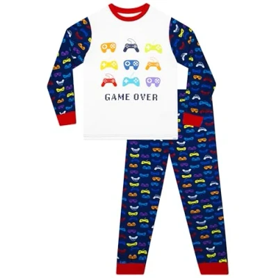 Afbeelding van Harry Bear Jongens Pyjama&#039;s Gamen Nauwsluitend Blauw 146