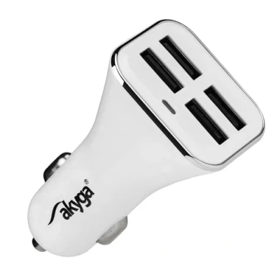 Afbeelding van Akyga AK CH 09 4x USB autolader 5V 1A laadadapter voor sigarettenaansteker
