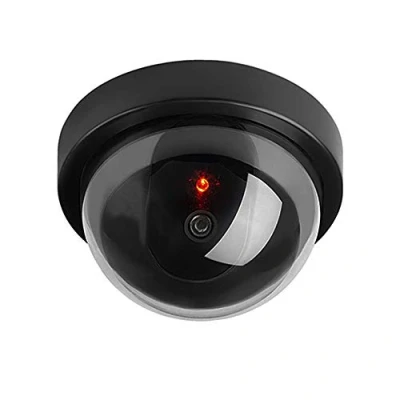 Afbeelding van ELEAR Zwart Dummy Camera Nep Beveiligingscamera Met Ledlicht Koepel Nepcamera Bewakingscamera Knipperend Licht Fake voor Buiten Weerbestendige