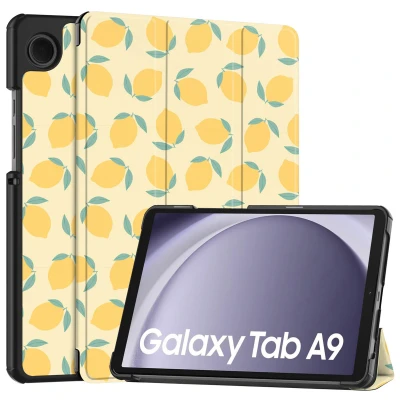 Afbeelding van Samsung Galaxy Tab A9 Hoes: imoshion Design Trifold Bookcase Citrus Dream Kunstleder Tablet Hoezen
